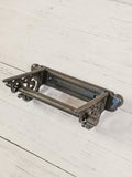 Toilet roll holder cast antique iron - very elegant, scroll design. Wall mounted