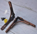 Pair of two SINGER CORP Antique Copper Ornate Victorian scroll Cast Iron book shelf Wall Bracket Support