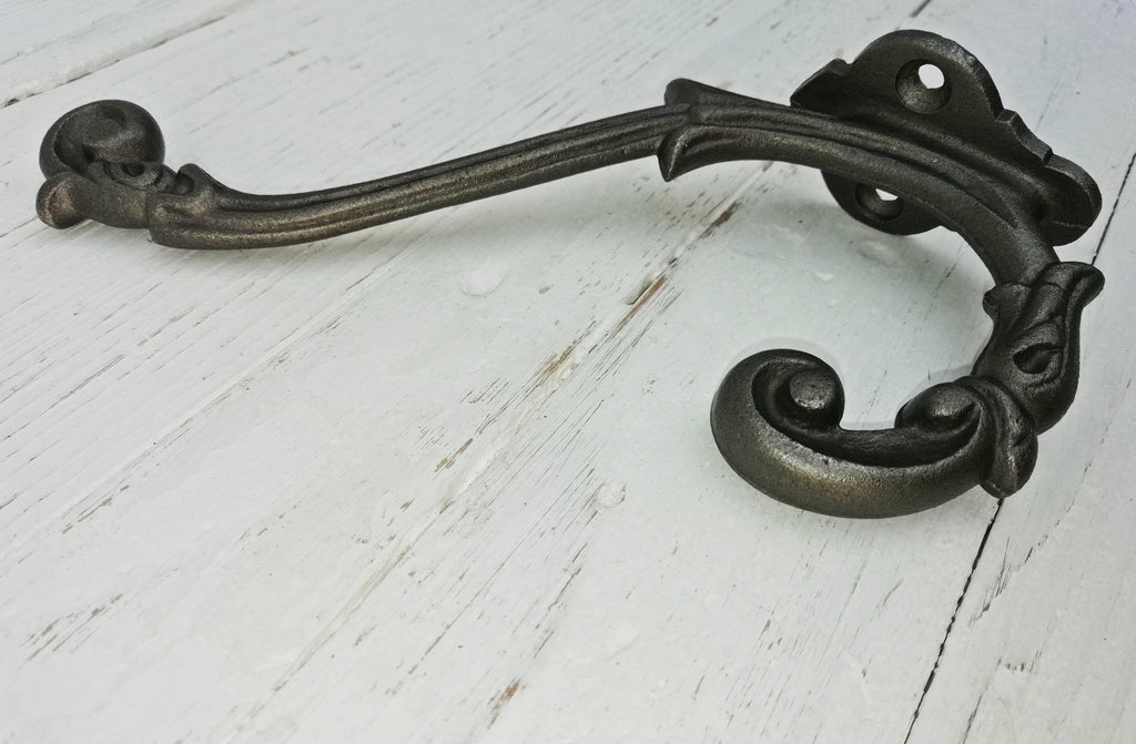 Coat Hook ORNATE Victorian style antique cast iron