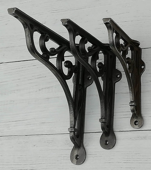 1pc cast antique iron vintage rustic Victorian scroll shelf support brackets wall mounted