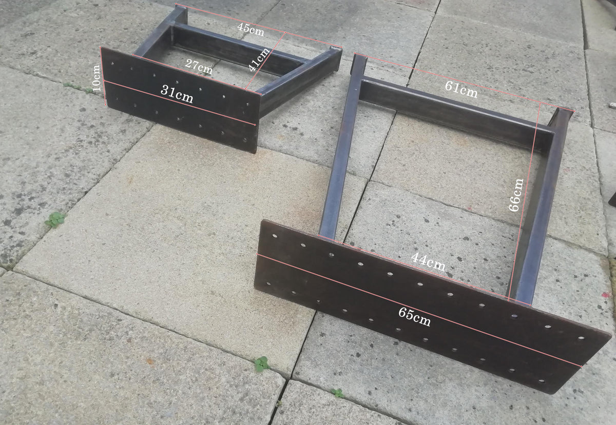 2 x Industrial Metal Table Legs - A Frame Style - Set of 2