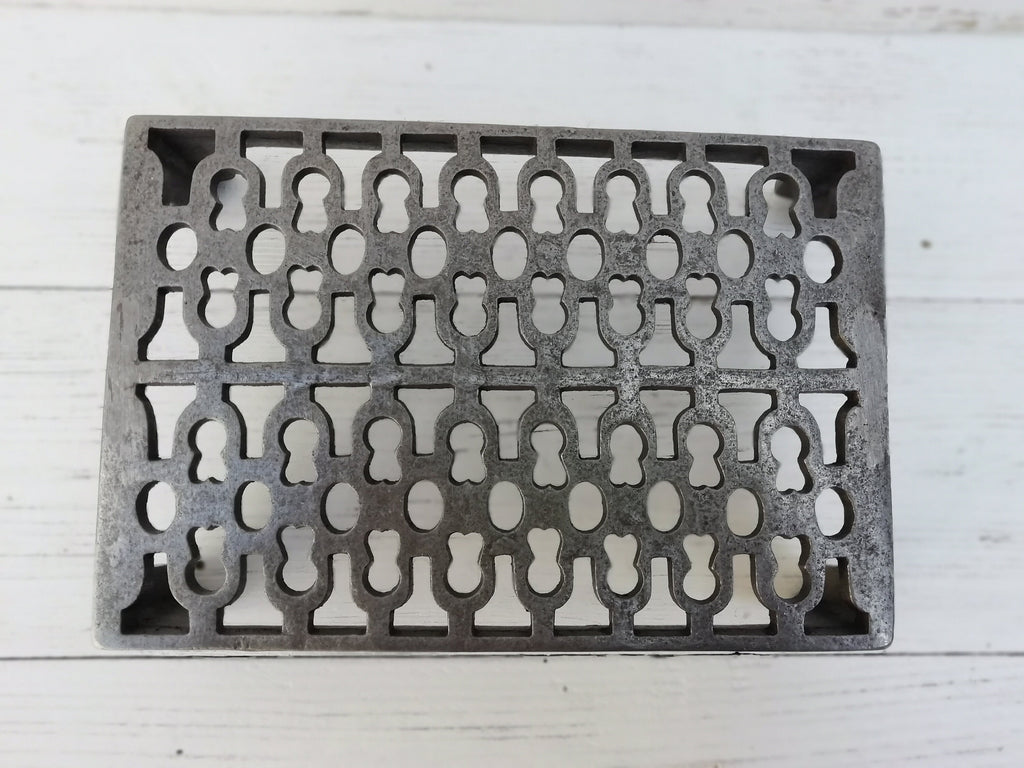 Cast Iron Air Brick/ Trivet stand Vent Victorian style, hot pot stand - 9'' x 6''