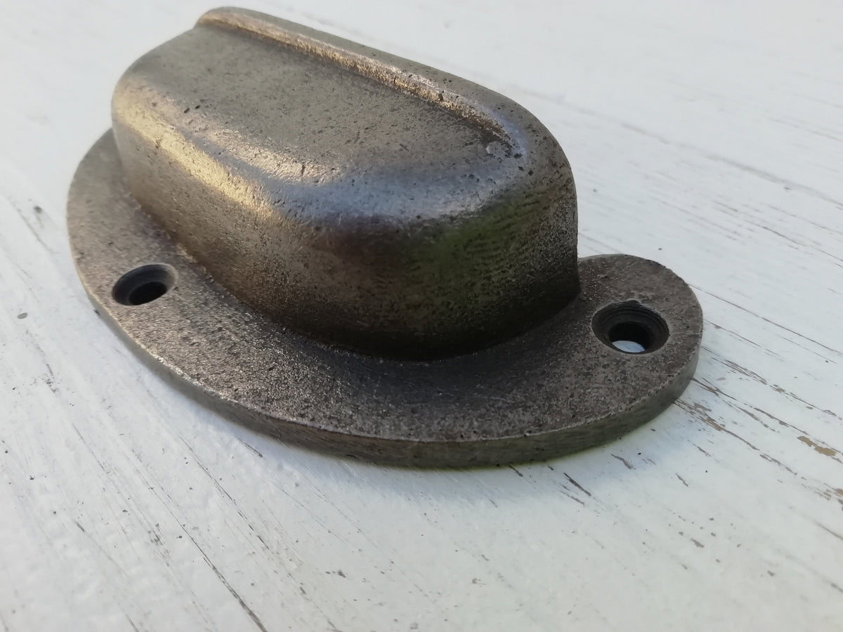 ROUND LIPPED LUGS Cup Drawer Cupboard  Cabinet Handle door Bow handle brown/black Cast Iron, Puller Handle Square lipped
