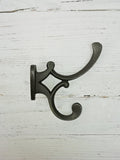 Coat Hook Double ADDISON Art Nouveau antique cast iron hook