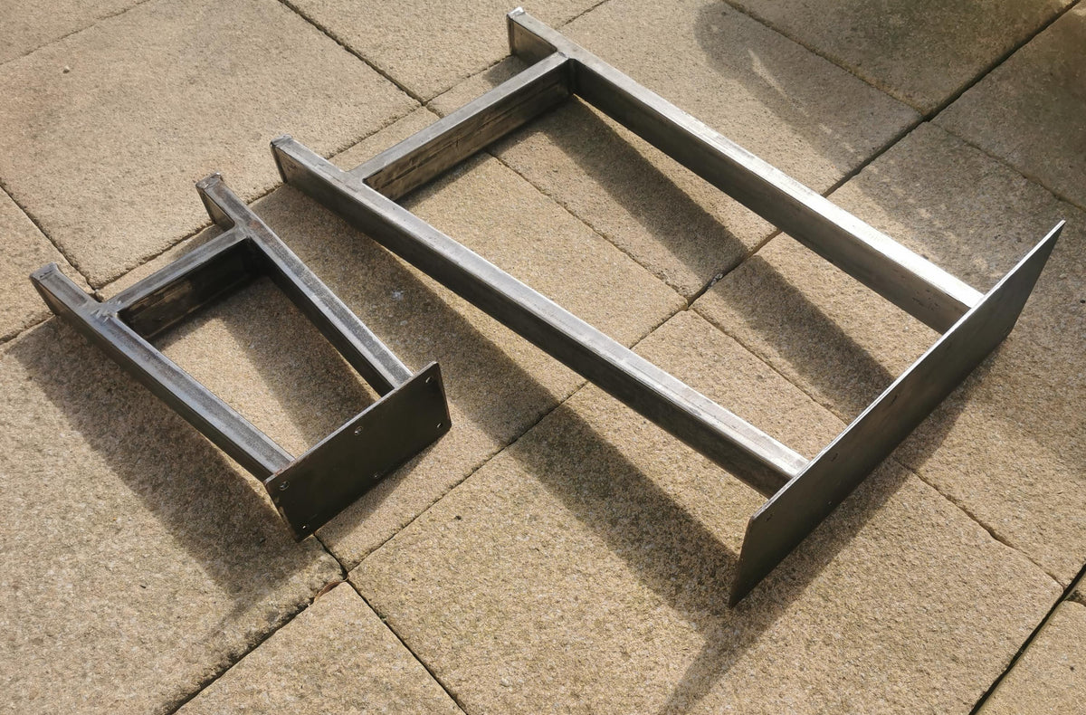 2 x Industrial Metal Table Legs - A Frame Style - Set of 2