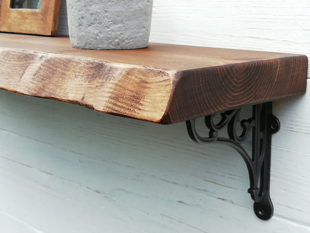 1pc cast antique iron vintage rustic Victorian scroll shelf support brackets wall mounted