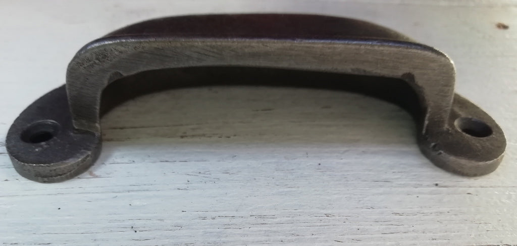 ROUND LIPPED LUGS Cup Drawer Cupboard  Cabinet Handle door Bow handle brown/black Cast Iron, Puller Handle Square lipped