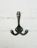 Simple triple 'S' Coat Hook - Retro Antique Finish Cast antique Iron 9cm