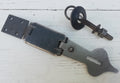 Cast Iron Hasp and staple Door Lock Ornate Chest Box Trunk Casket Cabinet Gate Door Hinge