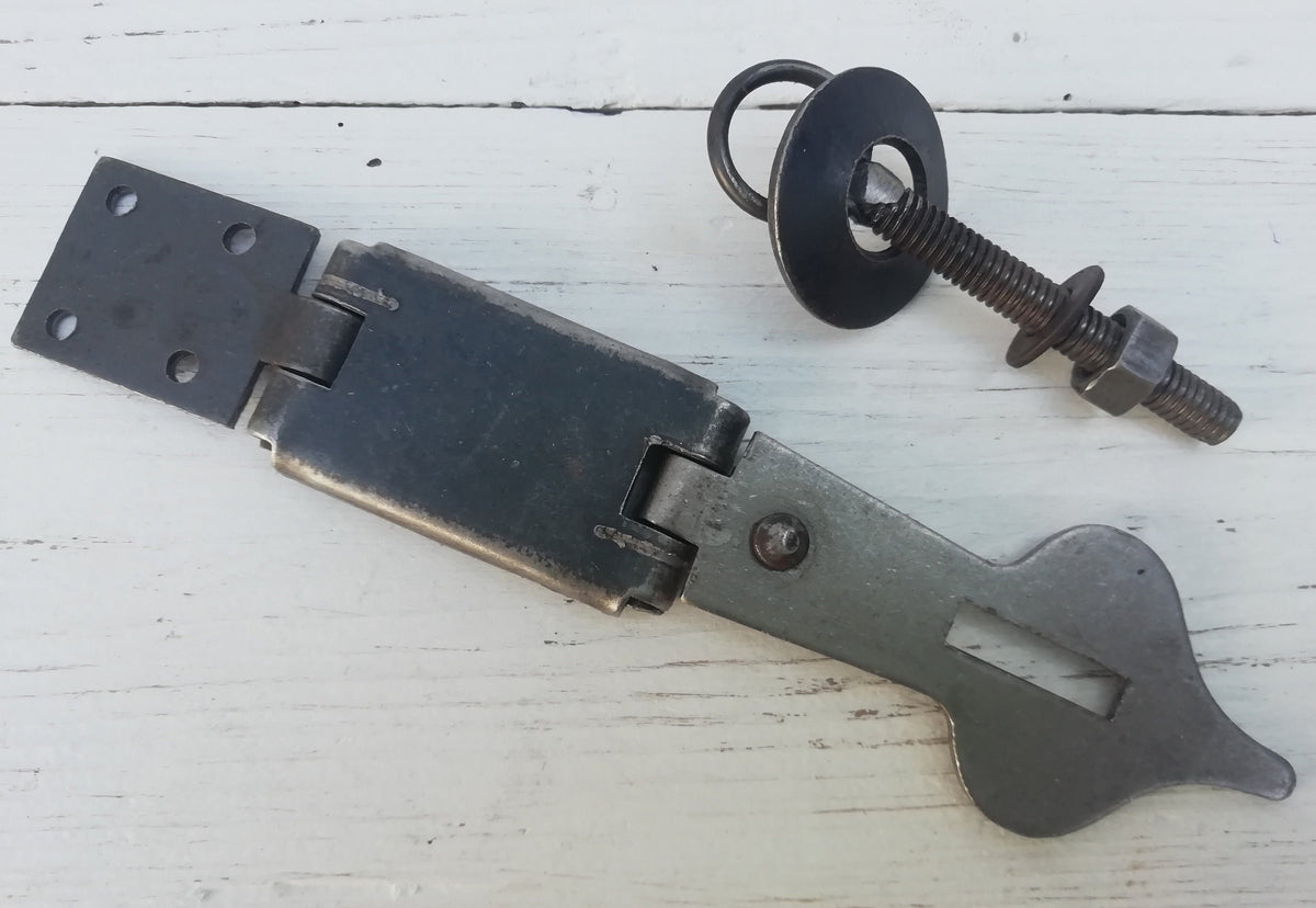 Cast Iron Hasp and staple Door Lock Ornate Chest Box Trunk Casket Cabinet Gate Door Hinge