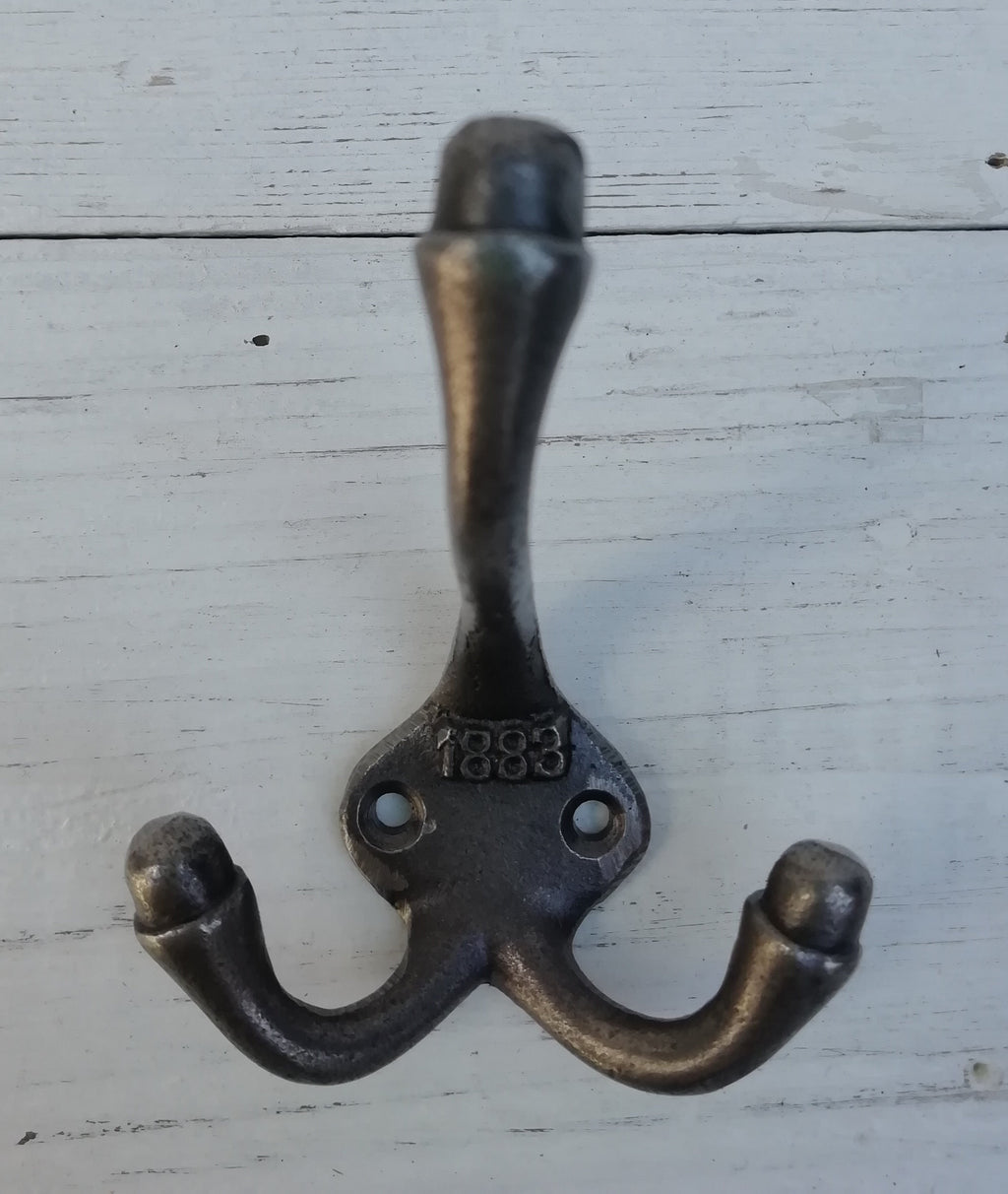 Simple triple 1883 Coat Hook - Retro Antique Finish Cast antique Iron 9cm