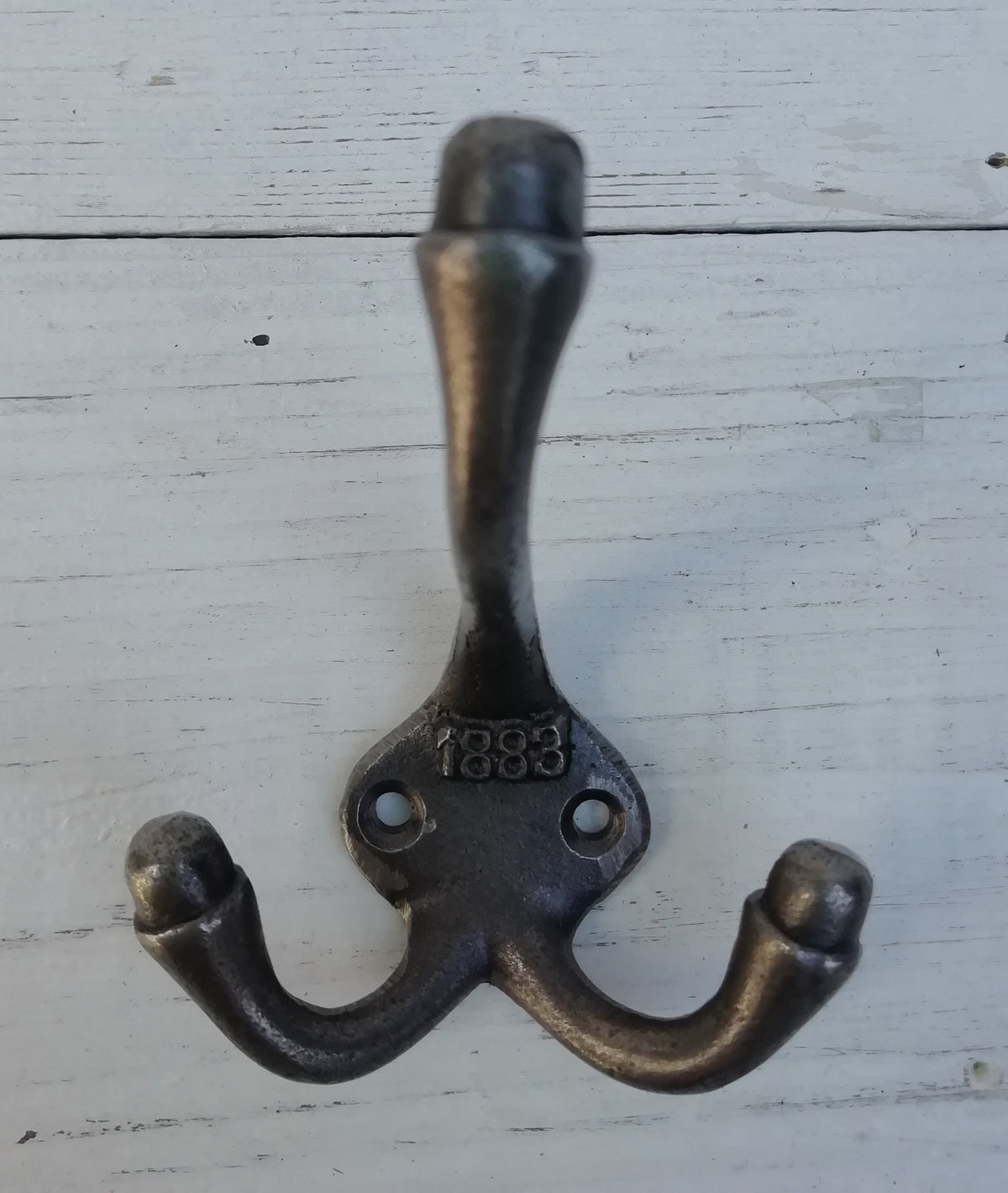 Simple triple 1883 Coat Hook - Retro Antique Finish Cast antique Iron 9cm