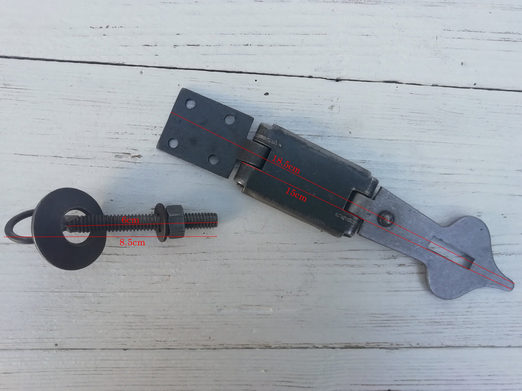 Cast Iron Hasp and staple Door Lock Ornate Chest Box Trunk Casket Cabinet Gate Door Hinge