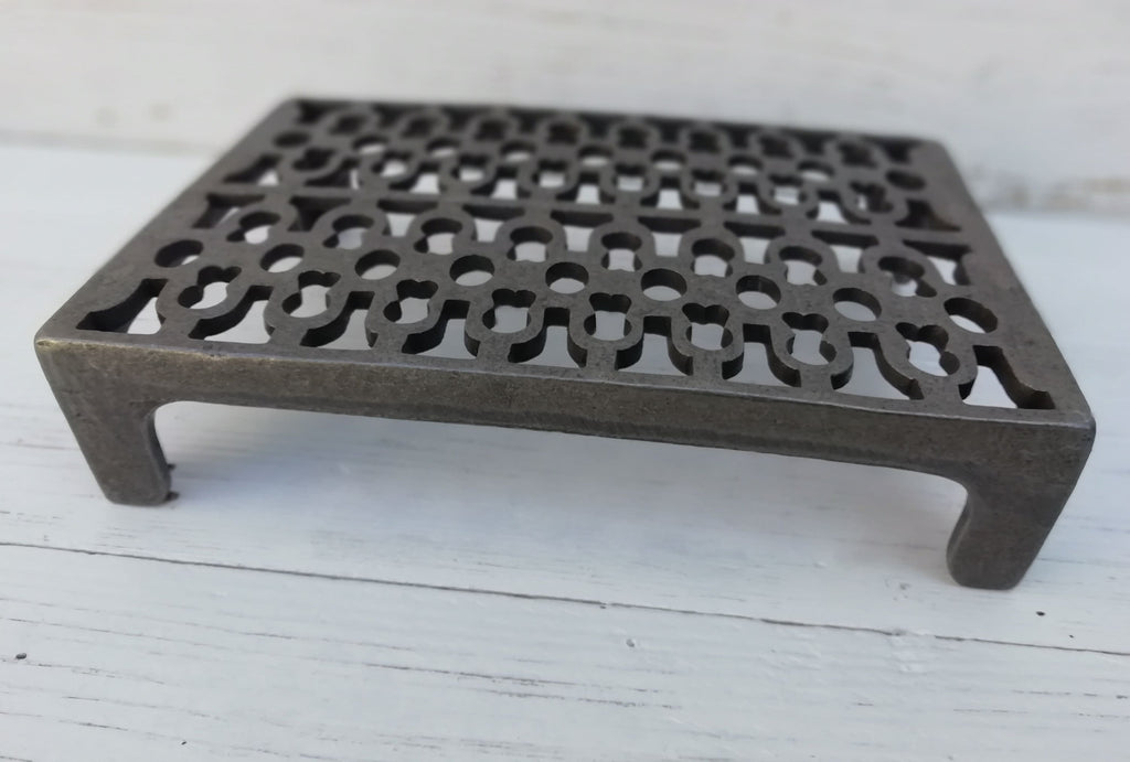 Cast Iron Air Brick/ Trivet stand Vent Victorian style, hot pot stand - 9'' x 6''