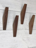 Walnut Wood Wall Coat Hooks, Decorative Wall Hooks, Towel Hangers, Hooks for Walls, Storage Solutions. Solid wood. Scandinavian style modern
