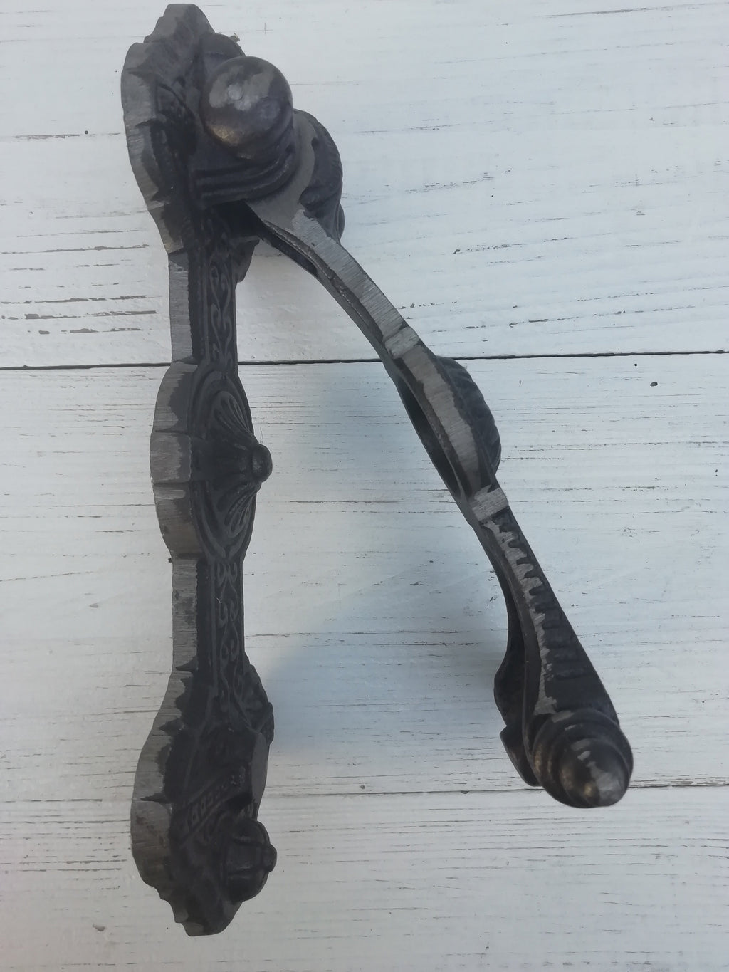 Stunning Classical cast antique iron large Door Knocker REGENCY Design. Heavy!