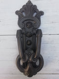 Stunning Classical cast antique iron large Door Knocker KENRICK Design. Heavy!