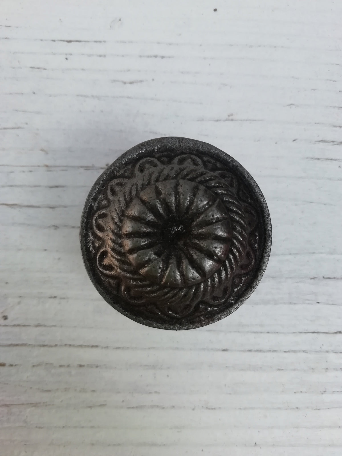 Cupboard Knob screw ORNATE design Cast antique Iron 35mm diameter Drawer Cupboard  Cabinet Handle door shabby chic Cast Iron, Puller Handle