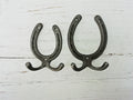 Coat Hooks Vintage Cast Iron Traditional cast antique Iron HORSE SHOUE hooks - For Good Luck! Wedding/Anniversary/House warming gift idea