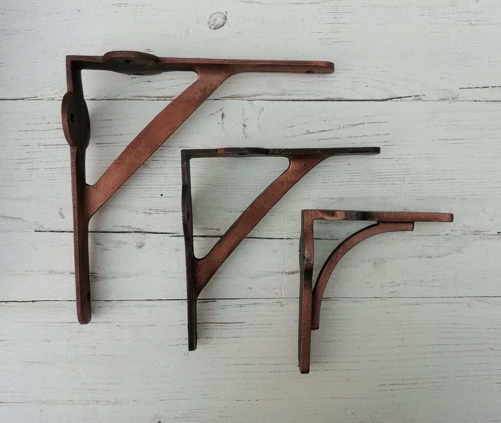 1pc GALLOWS Radiator Lugs (3 sizes available) Antique Copper book shelf Wall Bracket Support