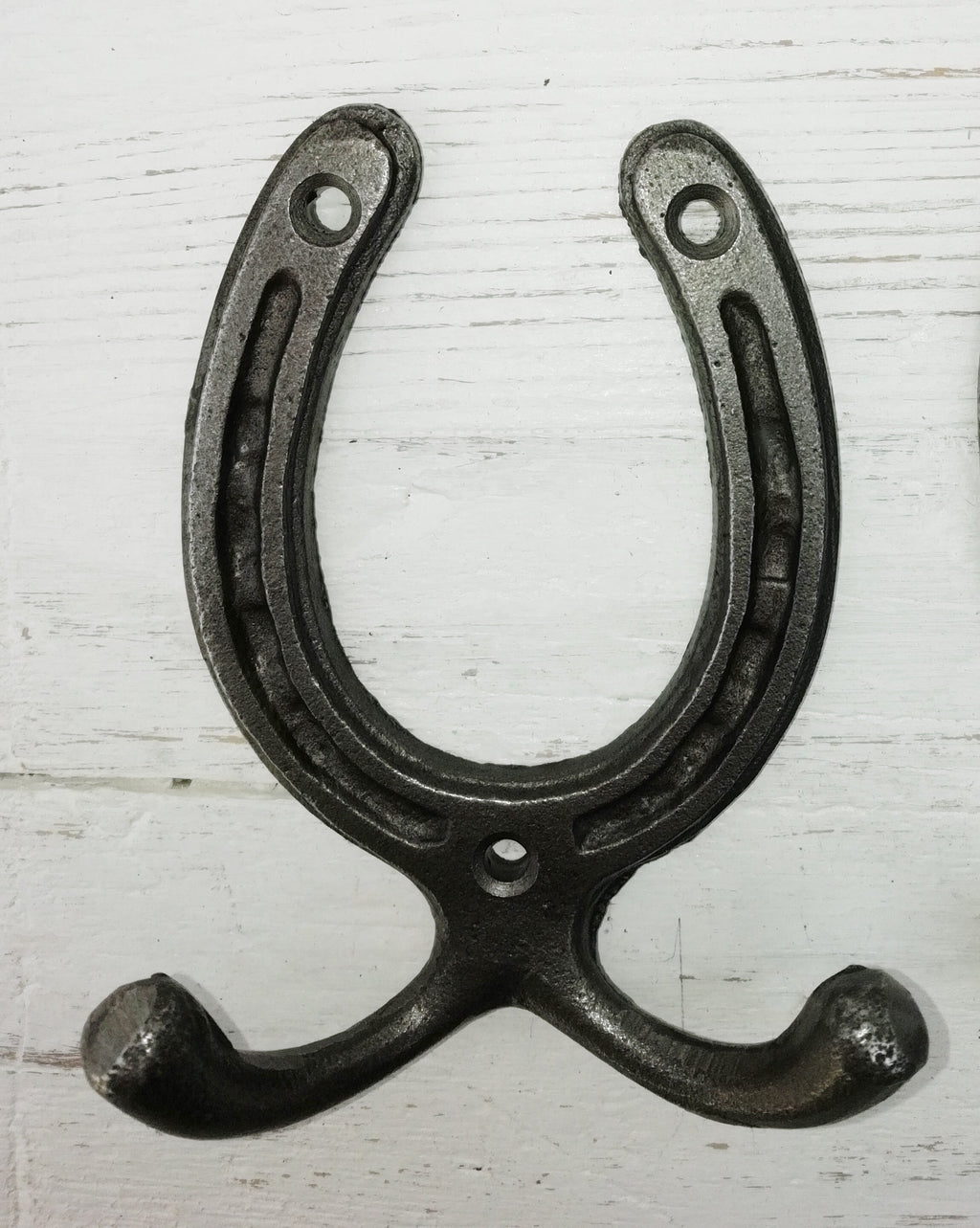 Coat Hooks Vintage Cast Iron Traditional cast antique Iron HORSE SHOUE hooks - For Good Luck! Wedding/Anniversary/House warming gift idea