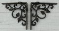 1pc SMALL LEAF design rustic shelf Bracket wall Support books storage Cast Iron book shelf Wall Bracket Support