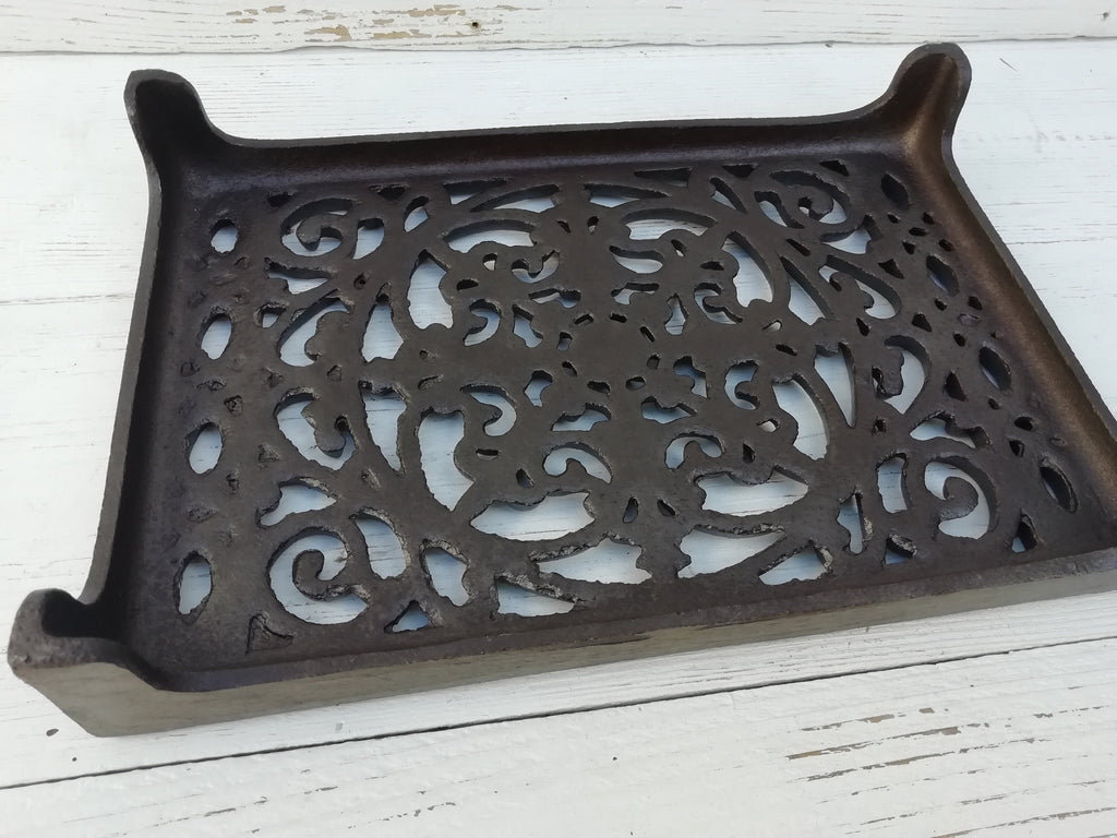 Large Malleable Cast Iron air Brick Trivet Stand Vent beautiful VICTORIAN style Pattern, heat resistant hot pot stand
