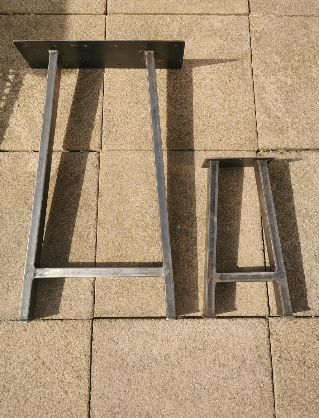 2 x Industrial Metal Table Legs - A Frame Style - Set of 2