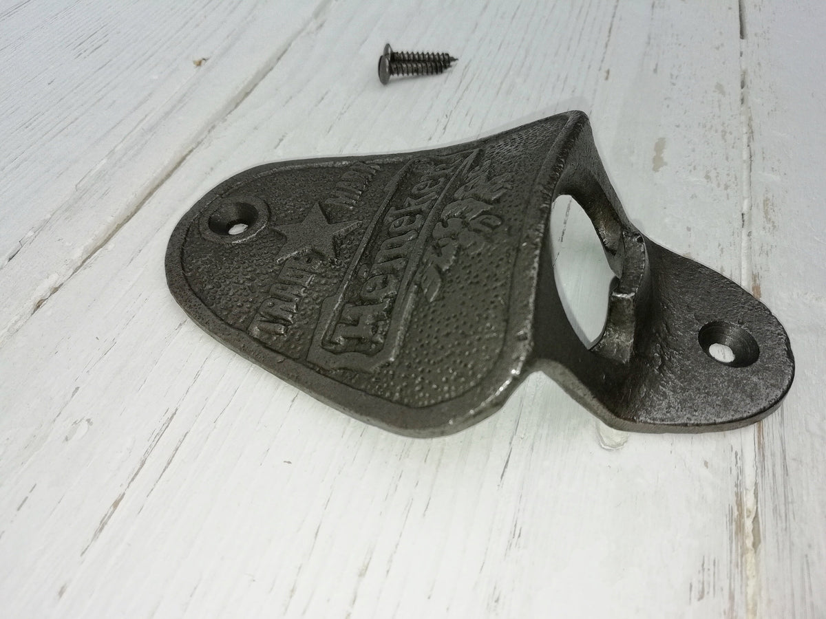 GIFT idea! Xmas Dad Bar MenCave Antique style iron wall mounted bottle openers: Coca-cola/ForgottenSoldier/Stella/Lager/Beer/Leffe etc.