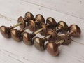 1 Pair Cottage Door Knob Handle Hollow Natural antique aged Brass 55mm Antique Old Period Traditional Brass & Mortice Rim Lock Handles
