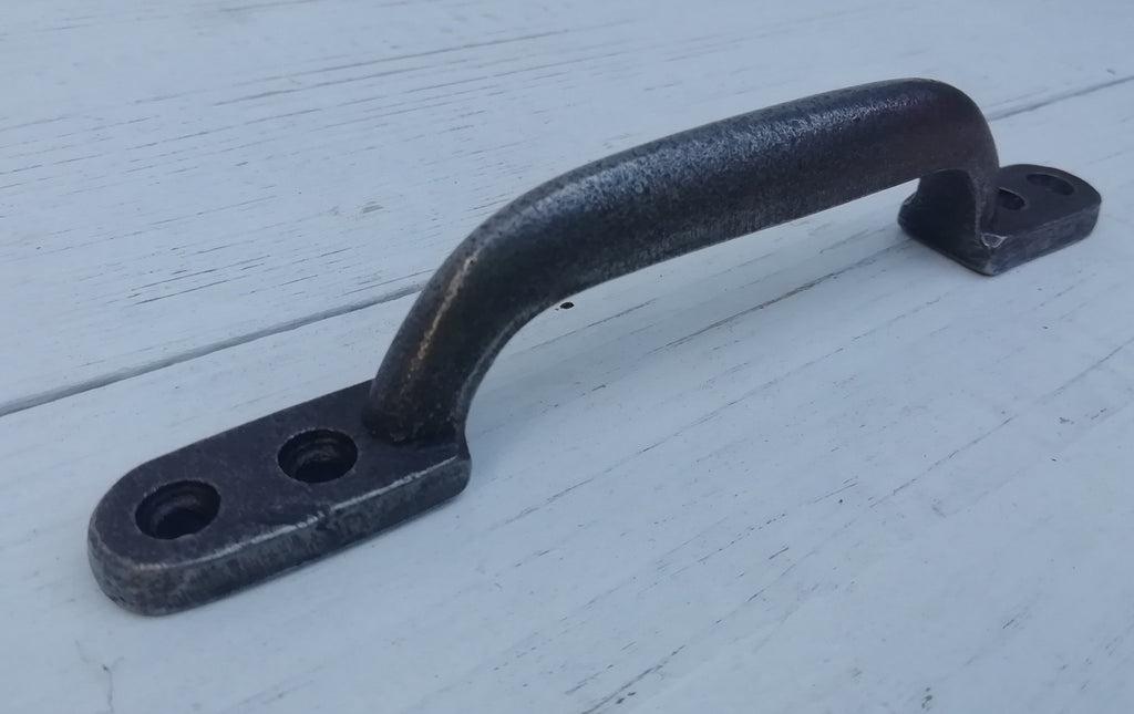 Square Drawer Cupboard Cabinet D-shape cup Handle door Bow handle brown/black Cast Iron, Puller Handle Square lipped