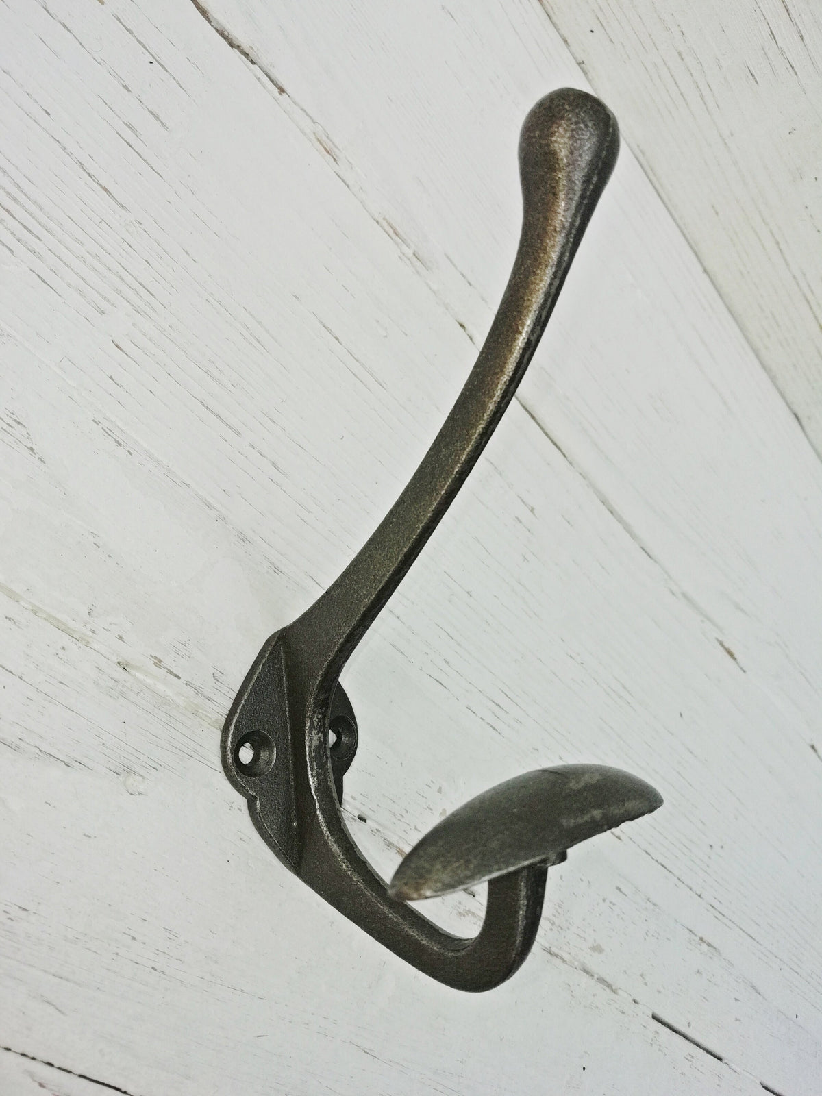 Coat Hook WIDE Double antique cast iron hook