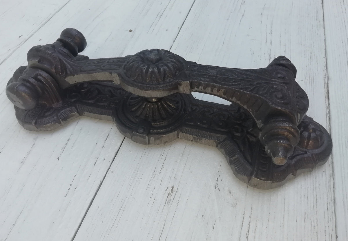 Stunning Classical cast antique iron large Door Knocker REGENCY Design. Heavy!