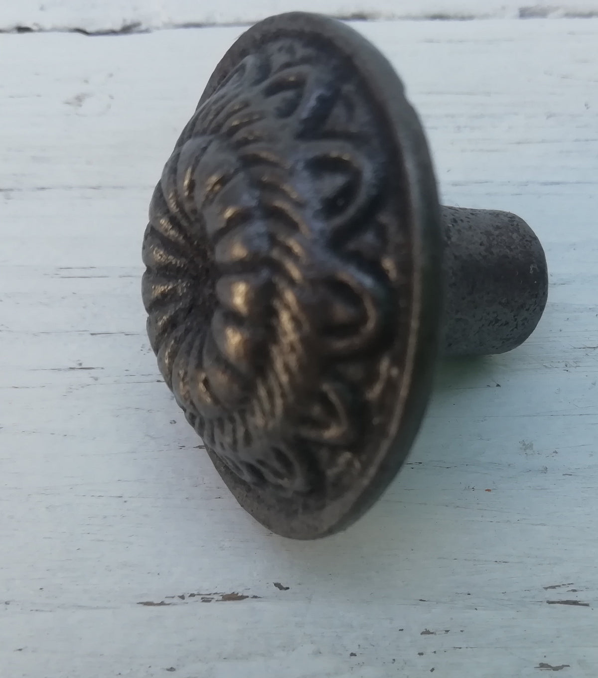 Cupboard Knob screw ORNATE design Cast antique Iron 35mm diameter Drawer Cupboard  Cabinet Handle door shabby chic Cast Iron, Puller Handle