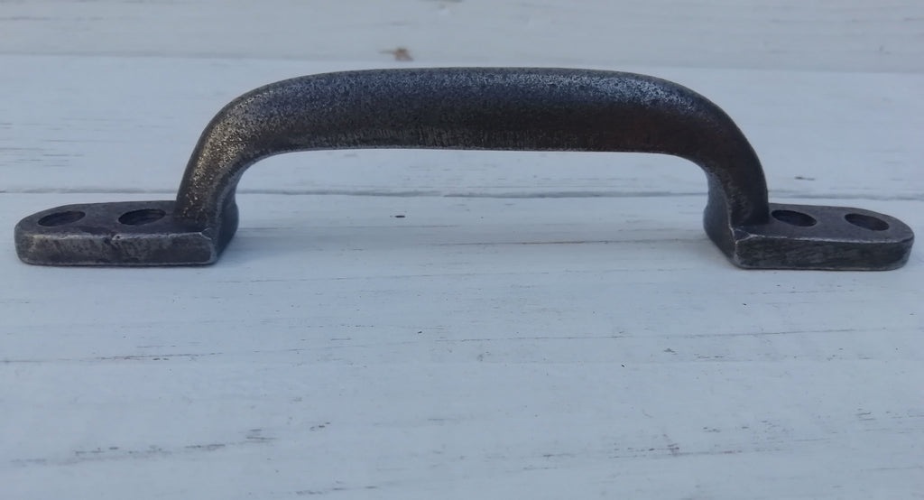 Square Drawer Cupboard Cabinet D-shape cup Handle door Bow handle brown/black Cast Iron, Puller Handle Square lipped