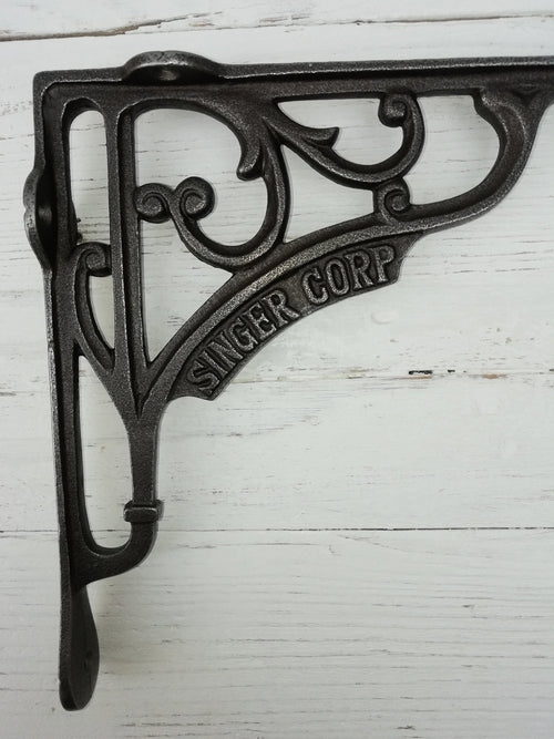 1pc decorative shelf support SINGER design Bracket, wall Support books storage Cast Iron book shelf, suitable for scaffold board