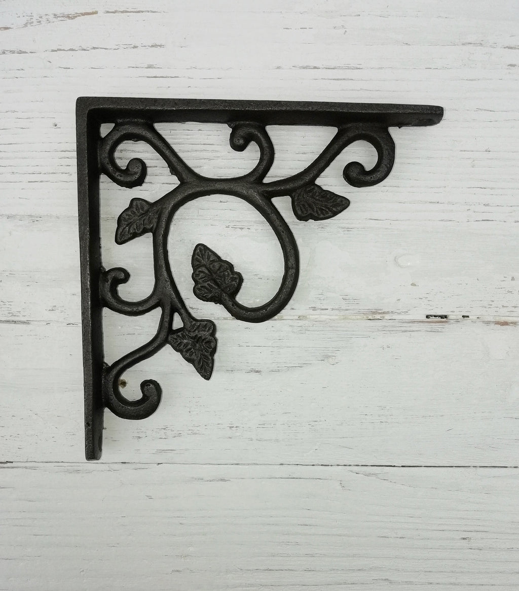 1pc decorative shelf support LEAF design Bracket, wall Support books storage Cast Iron book shelf, suitable for scaffold board
