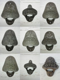 GIFT idea! Xmas Dad Bar MenCave Antique style iron wall mounted bottle openers: Coca-cola/ForgottenSoldier/Stella/Lager/Beer/Leffe etc.