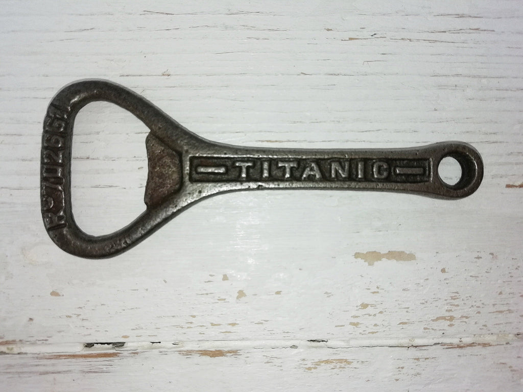 Antique Vintage TITANIC Handheld Keyring Cast Iron Bottle Opener - Bar, Hotel, Pub, Man cave, Anniversary, Best Man gift idea