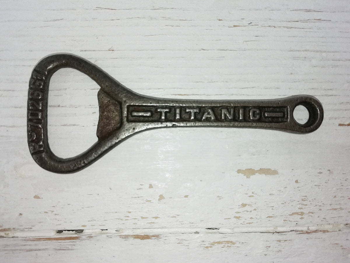 Antique Vintage TITANIC Handheld Keyring Cast Iron Bottle Opener - Bar, Hotel, Pub, Man cave, Anniversary, Best Man gift idea