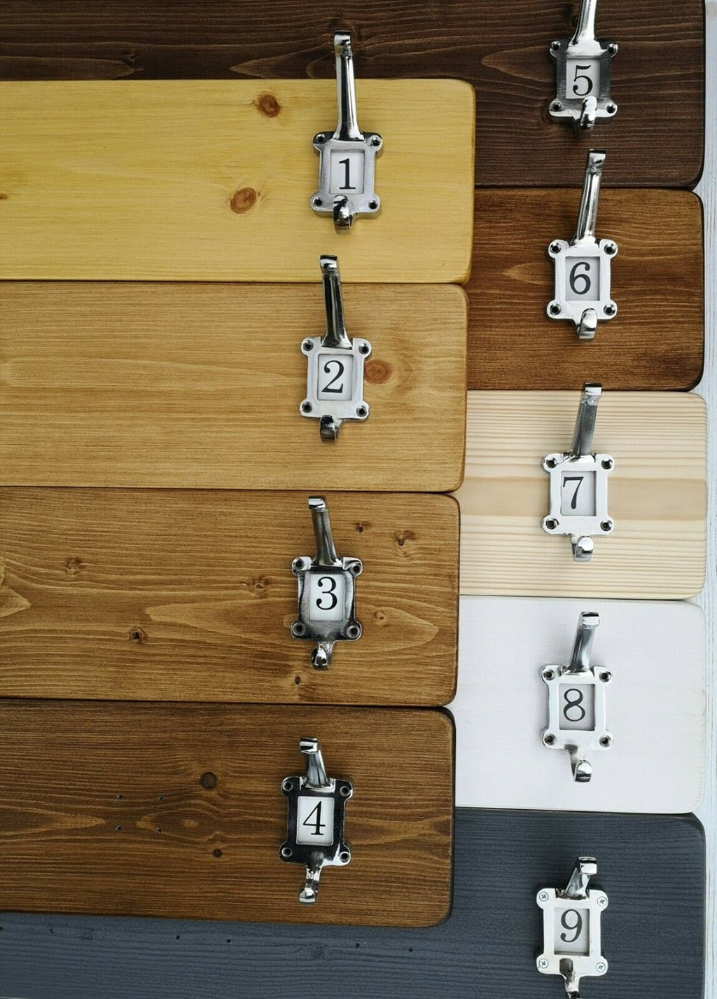 CHROME on Cast Iron hooks Locker hooks, Ceramic insert tiles, School/Cloakroom hooks antique, vintage A-Z 0-10 Numbers, Letters and Symbols