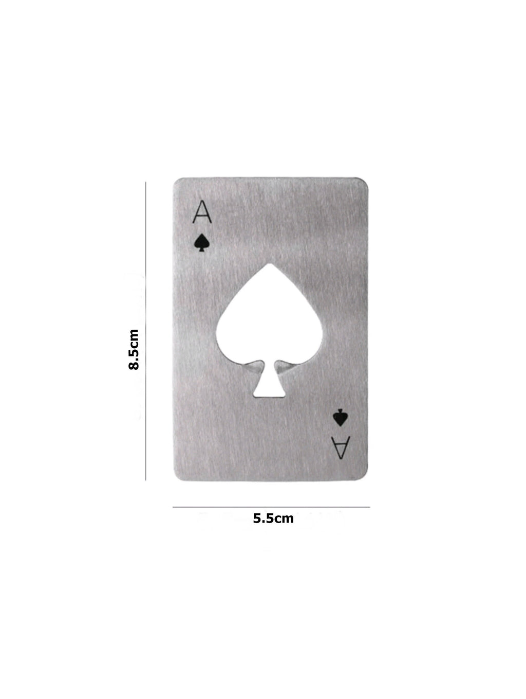 Stainless Steel bottle opener Ace of Spades card shaped wallet, Handheld - Bar, Hotel, Pub, Man cave, Anniversary, Best Man gift idea