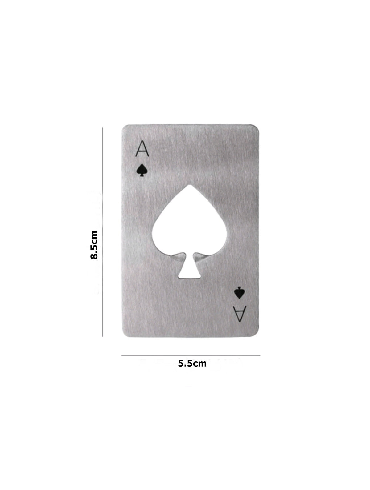 Stainless Steel bottle opener Ace of Spades card shaped wallet, Handheld - Bar, Hotel, Pub, Man cave, Anniversary, Best Man gift idea