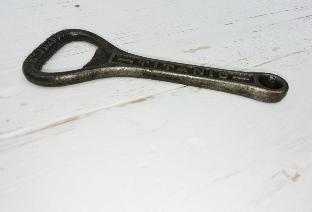 Antique Vintage TITANIC Handheld Keyring Cast Iron Bottle Opener - Bar, Hotel, Pub, Man cave, Anniversary, Best Man gift idea