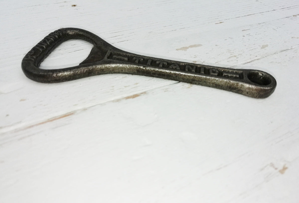 Antique Vintage TITANIC Handheld Keyring Cast Iron Bottle Opener - Bar, Hotel, Pub, Man cave, Anniversary, Best Man gift idea
