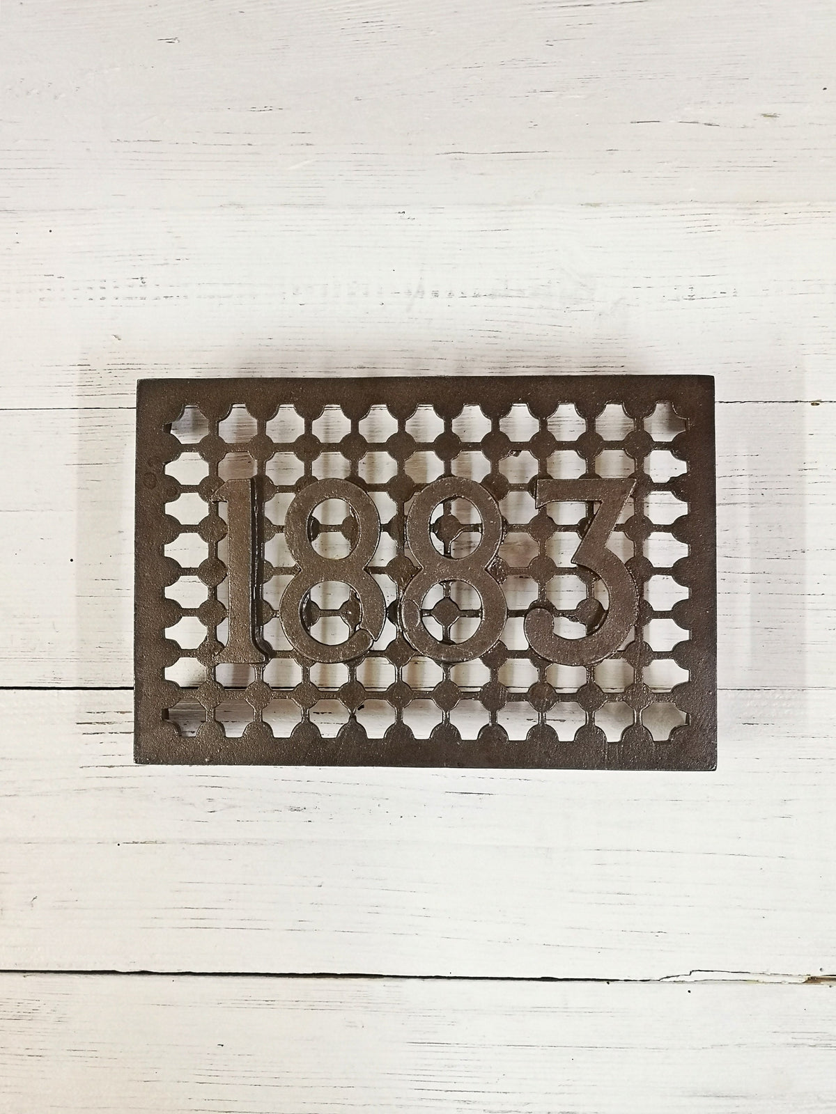 1883 Cast Iron Air Brick/ Trivet stand Vent Victorian style, hot pot stand - 9'' x 6''