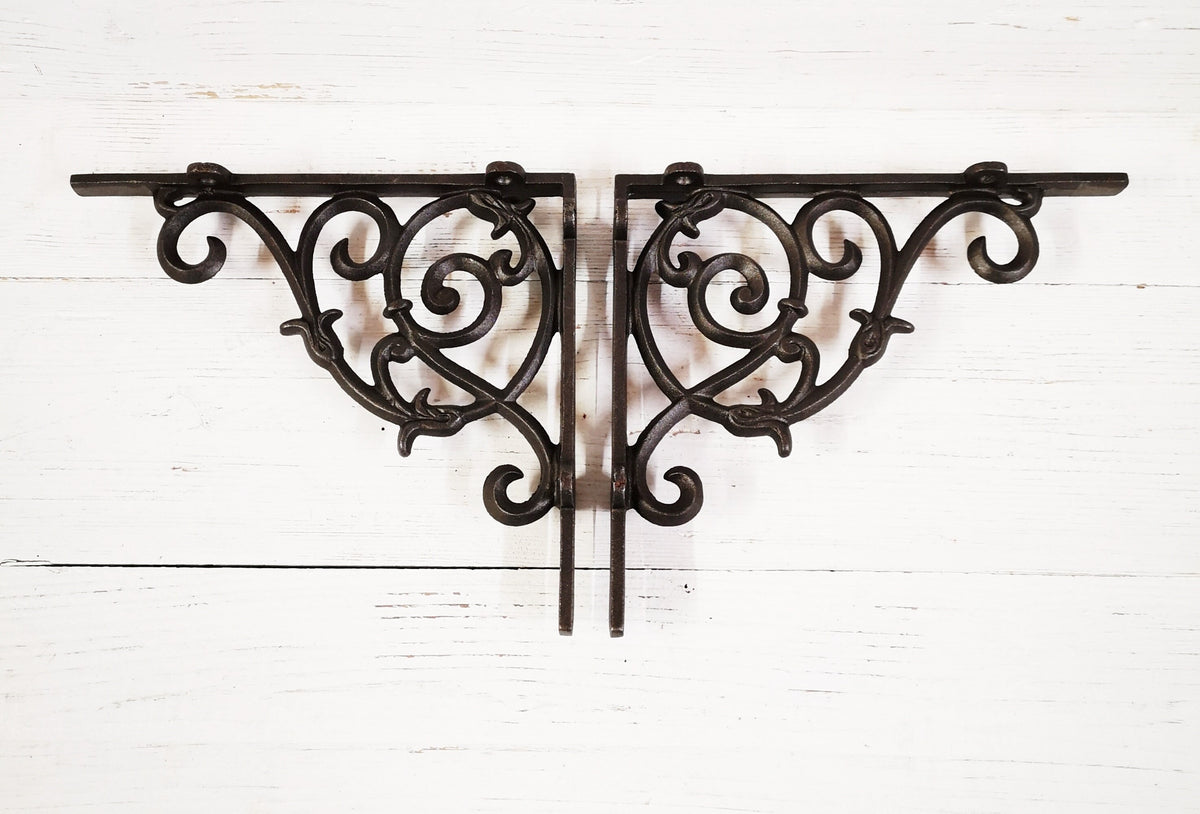 1pc Hanging Bracket DUTCH Antique cast Iron 23x20cm decorative shelf support bracket, wall Support books storage