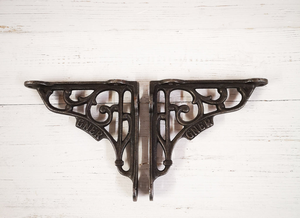 2pcs (a pair) Shelf Wall Bracket GNER 5''x5'' scroll design rustic shelf Bracket wall Support books storage Cast Iron Wall Bracket Support