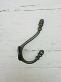 Coat Hook Double ACORN tip antique cast iron hook
