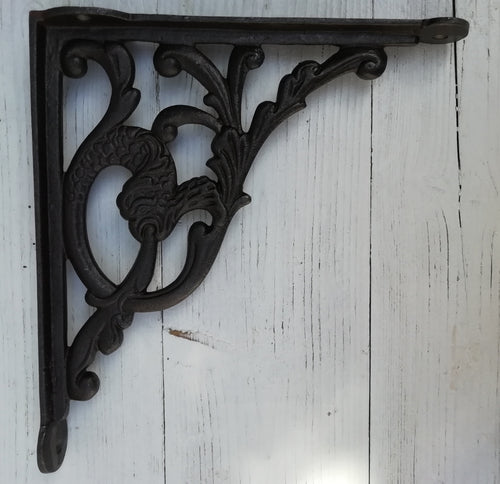 1pc LARGE Shelf Bracket SERPENT Design Cast antique Iron 24cm x 26cm book shelf Wall Bracket Support